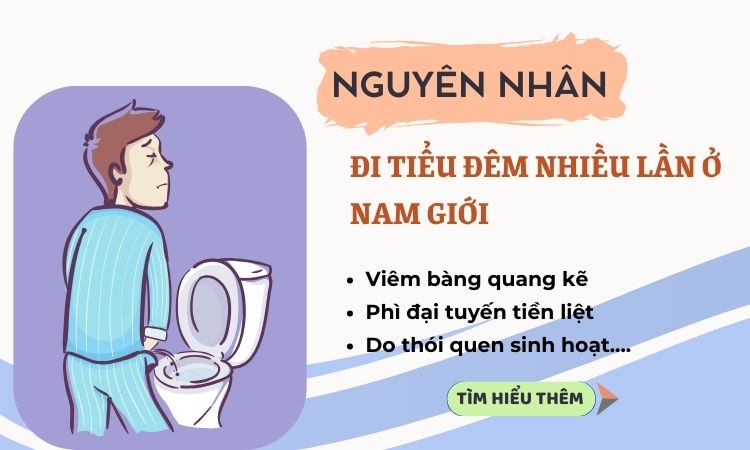 Tiểu đêm ở phái mạnh có thể do thói quen sinh hoạt hoặc ảnh hưởng từ bệnh lý 